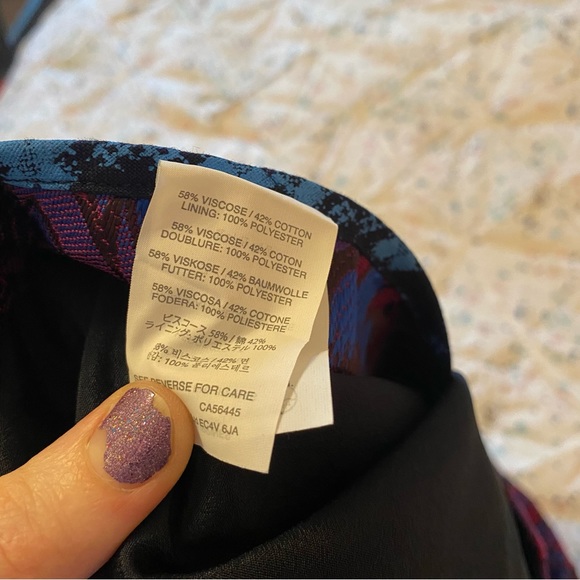 J.Crew Purple Midnight Floral Jacquard Mini Skirt size 4 - Picture 8 of 11